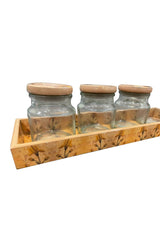 Sepia Jars & Tray Set