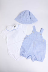 Light Blue Dungarees & Body Set