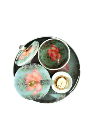 Floral Round Tray Set