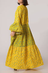 Floral Yellow Kaftan