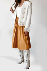 Tassel White Blazer