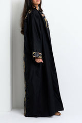 Black Embroidered Bisht Set