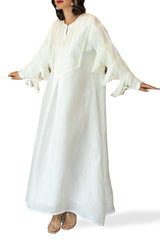 Hind White Fringe Kaftan