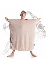 Beige & Brown Wearable Blanket