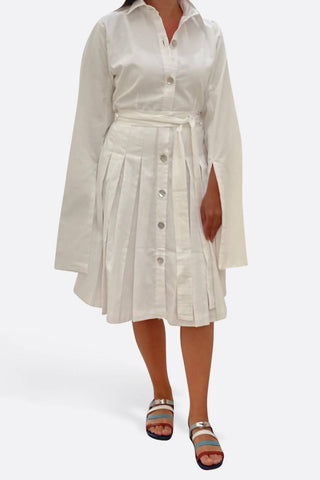 Off White Cape Dress