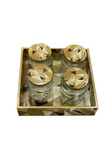 Set of 4 Jars and Tray