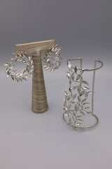 Silver Leaves Cuff and Earrings Set