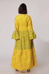 Floral Yellow Kaftan