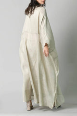 Beige Flowy Kaftan