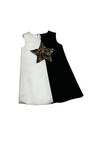 Black & White Sleeveless Dress