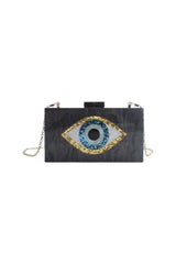 Black Evil Eye Clutch