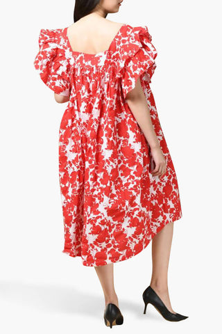 Red Printed Dress