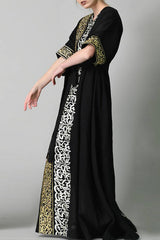 Black Calligraphy Kaftan