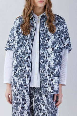 Snow Wood Print Jacket