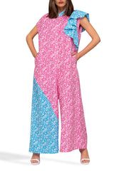 Pink & Blue Jumpsuit