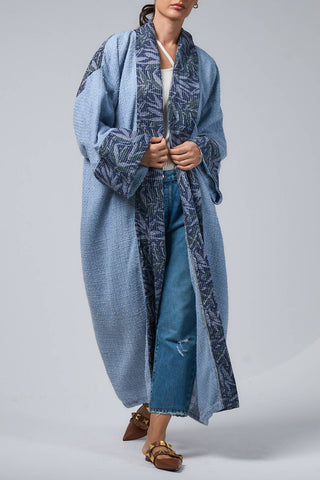 Blue Tweed Bisht