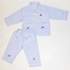 Checkered Sailor Pajama Set