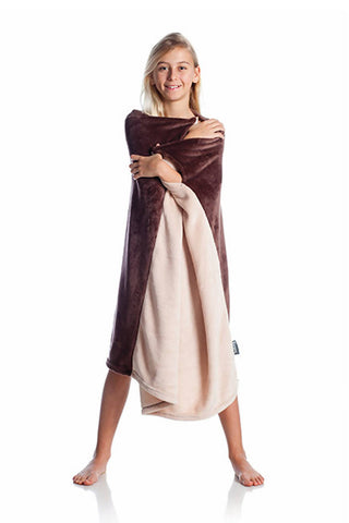 Beige & Brown Wearable Blanket