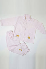 Pink Giraffe Pajama Set