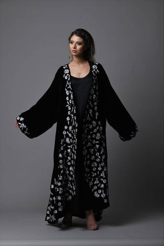 Velvet Embroidery Bisht