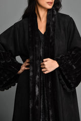 Bella's Black Fluffy Bisht