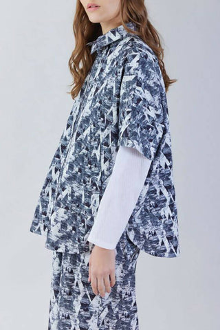 Snow Wood Print Jacket