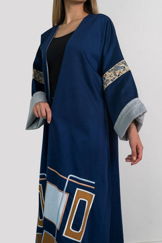 Navy Blue Bisht