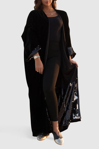 Velvet Sequin Bisht