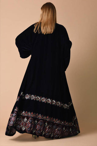 Velvet Navy Blue Bisht