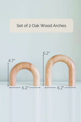 Set of 2 Oak Wood Arches