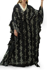 Black Embroidery Kaftan