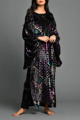 Bella's Silky Velvet Black Kaftan