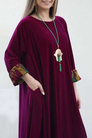 Berry Velvet Kaftan