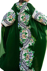 Spring Green Velvet Bisht