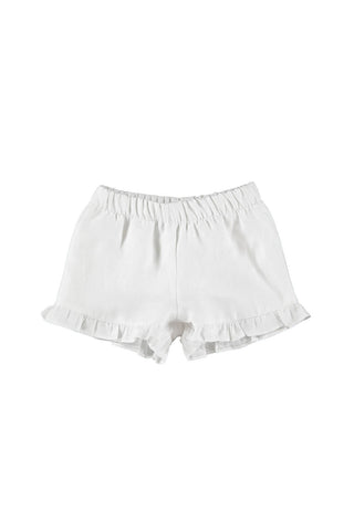 Soft Peach Top & White Shorts Set