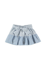 Ruffle Powder Blue Shirt & Matching Skirt Set