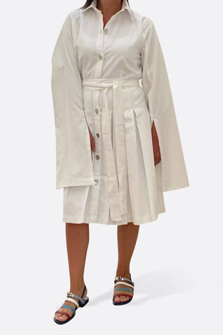 Off White Cape Dress