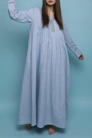 Light Blue Linen T-7C-3