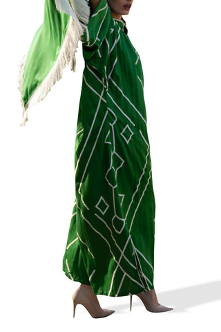 Bella Green Silk Kaftan