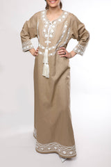 Embroidery Linen Kaftan