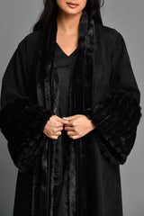 Bella's Black Fluffy Bisht