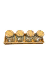 Sepia Jars & Tray Set