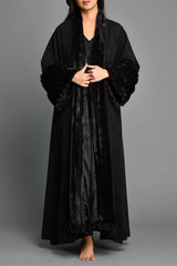 Bella's Black Fluffy Bisht