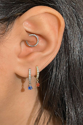 Saphire Diamond Earrings
