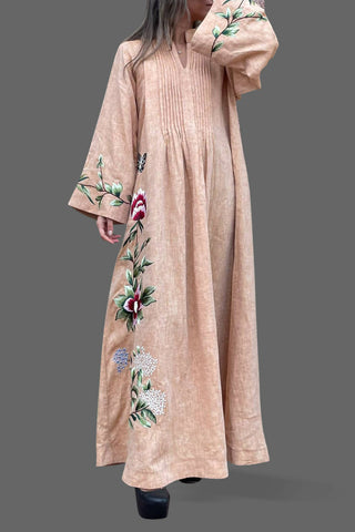 Peach Floral Kaftan