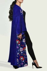 Indian Floral Winter Velvet Bisht