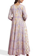 Mauve Floral Maxi Kaftan