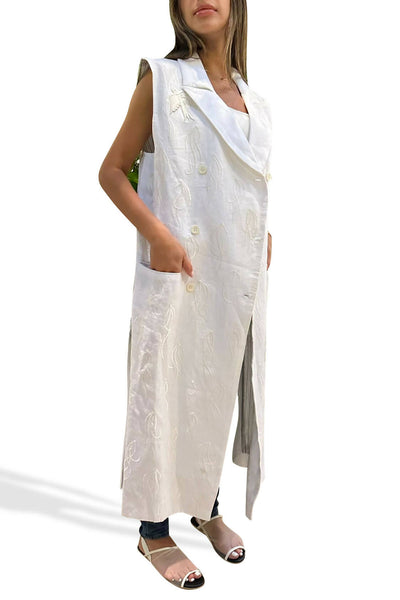 Birds White Vest