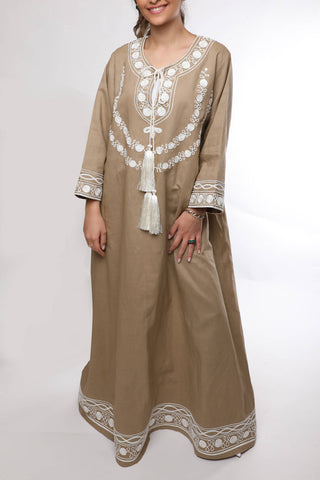 Embroidery Linen Kaftan