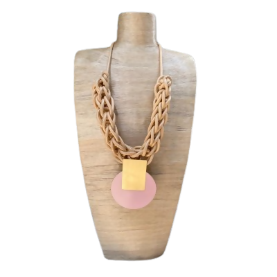 Assorted Pink Brass Necklace